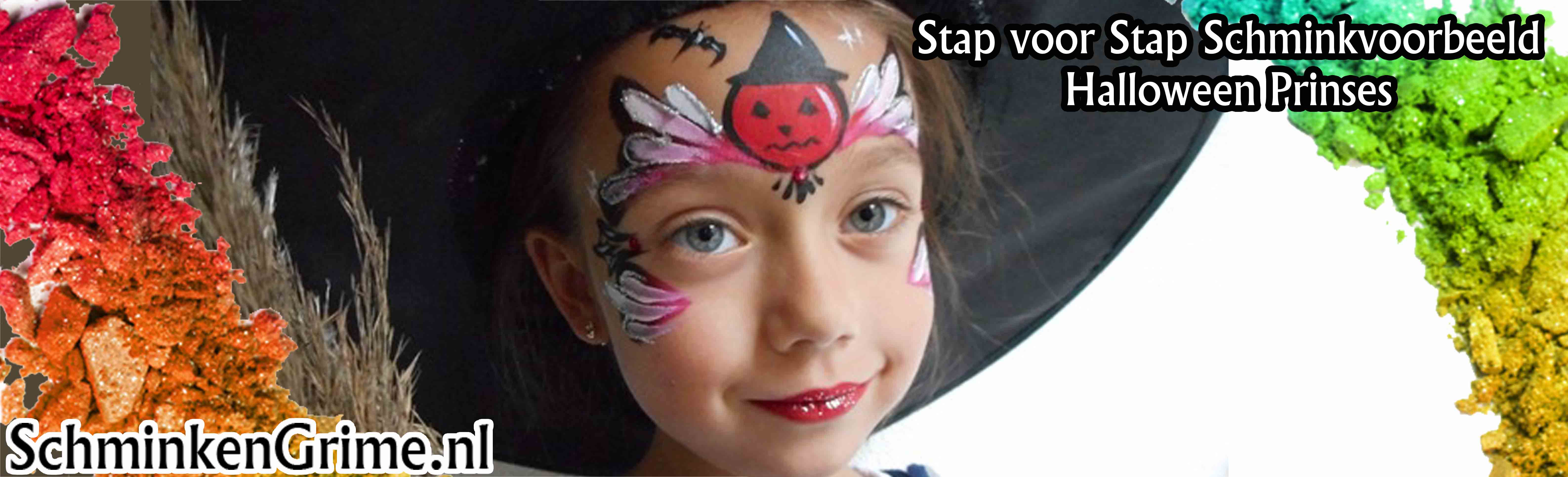 Stap voor Stap Schminkvoorbeeld Halloween Prinses