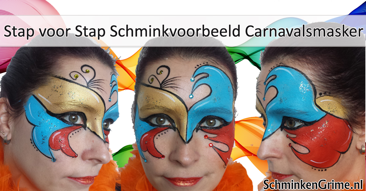 fiets balkon leef ermee SchminkenGrime.nl | Stap voor Stap Schminkvoorbeeld Carnavalsmasker