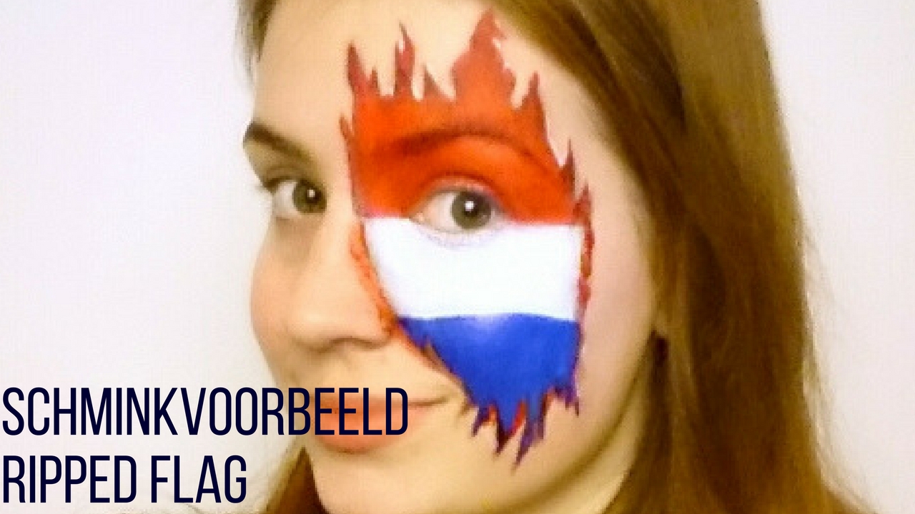 Schminkvoorbeeld Ripped Flag