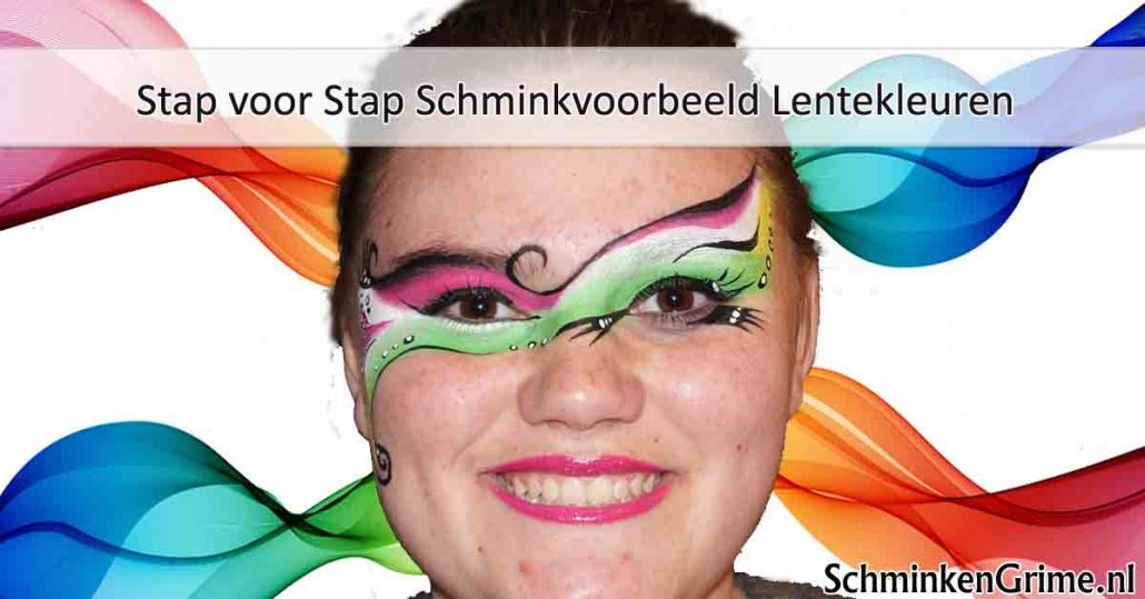 Stap voor Stap Schminkvoorbeeld Lentekleuren