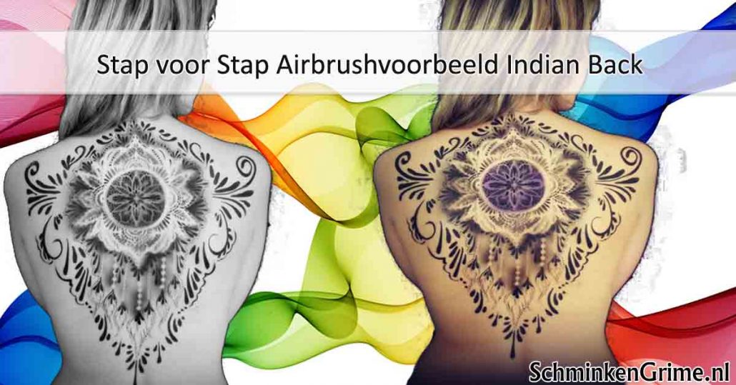 Stap voor Stap Airbrushvoorbeeld Indian Back