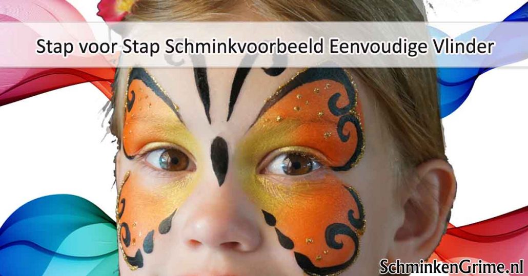 Stap voor Stap Schminkvoorbeeld Eenvoudige Vlinder