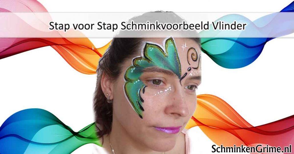 Stap voor Stap Schminkvoorbeeld Vlinder