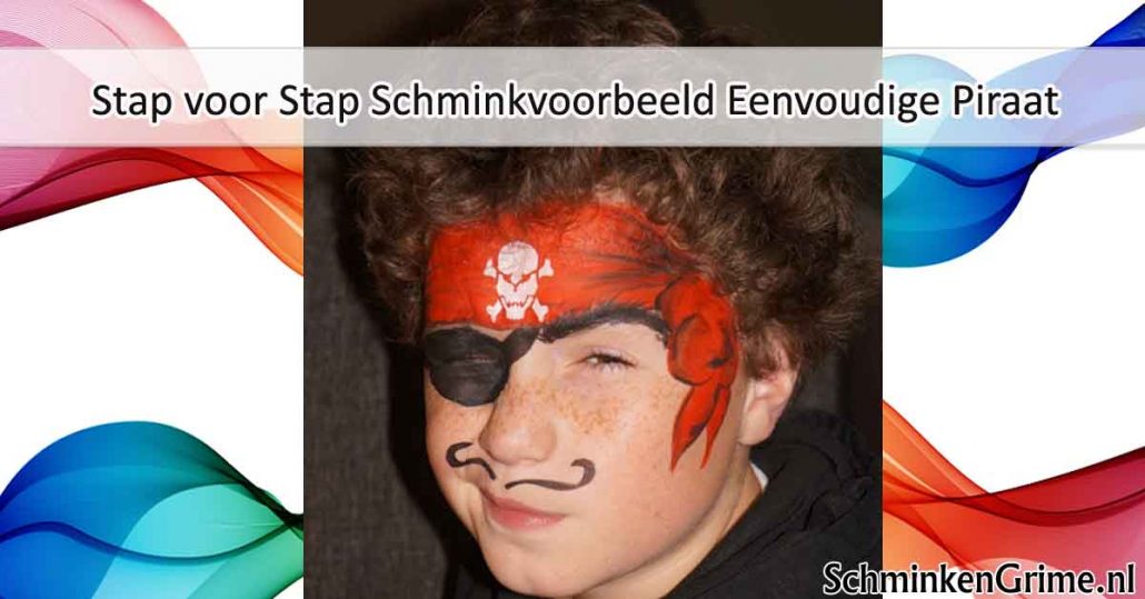 Stap voor Stap Schminkvoorbeeld Eenvoudige Piraat