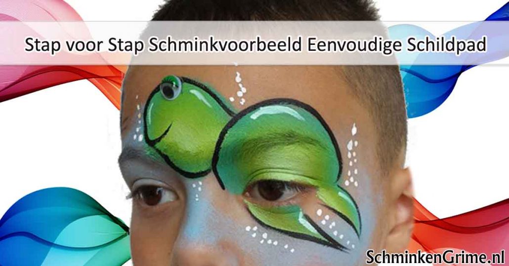 Stap voor Stap Schminkvoorbeeld Eenvoudige Schildpad