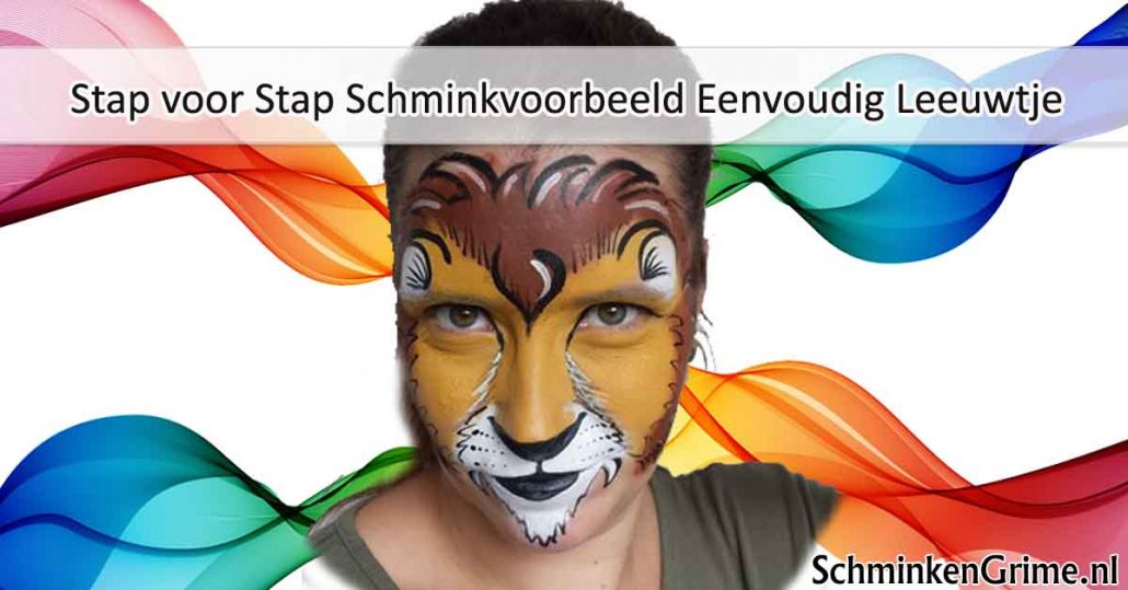 Stap voor Stap Schminkvoorbeeld Eenvoudig Leeuwtje