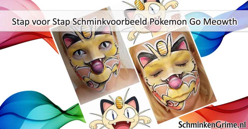 Stap voor Stap Schminkvoorbeeld Pokemon Go Meowth