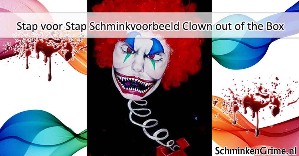 Stap voor Stap Schminkvoorbeeld Clown out of the Box