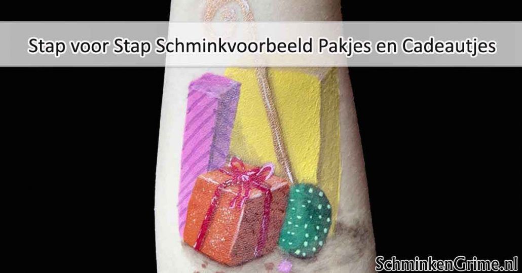 Stap voor Stap Schminkvoorbeeld Pakjes en Cadeautjes