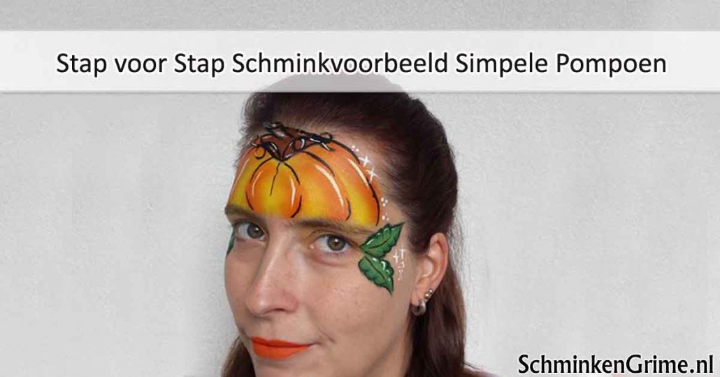 Stap voor Stap Schminkvoorbeeld Simpele Pompoen