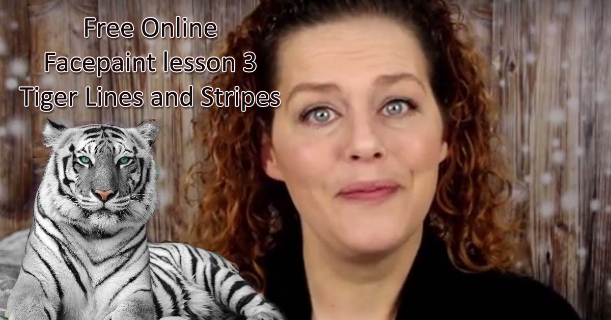 Free Online Facepainting lesson 3 Tiger Lines
