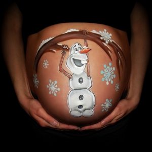 Stap voor stap bellypaint Olaf