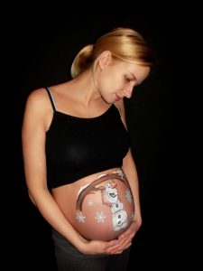 Stap voor stap bellypaint Olaf