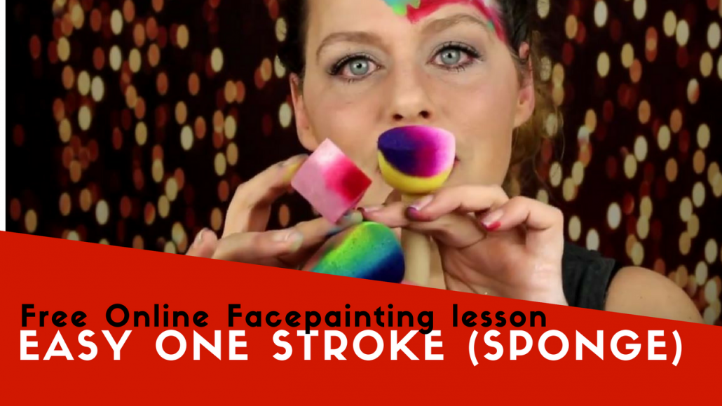 Free Online Facepainting lesson 10 Easy one stroke (sponge)