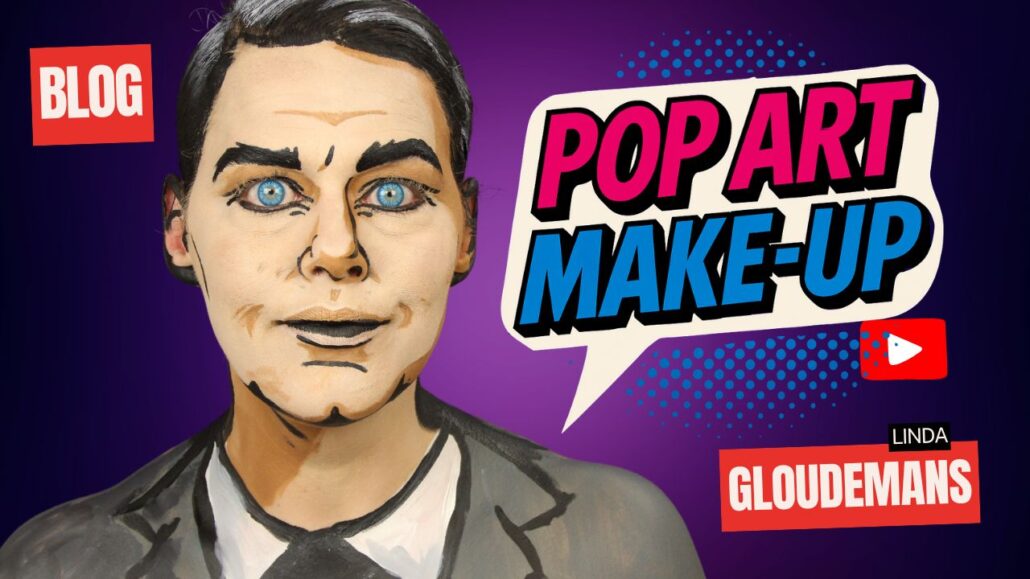 Pop art make-up voorbeeld geïnspireerd op Archer, geschminkt met producten van SchminkenGrime.nl