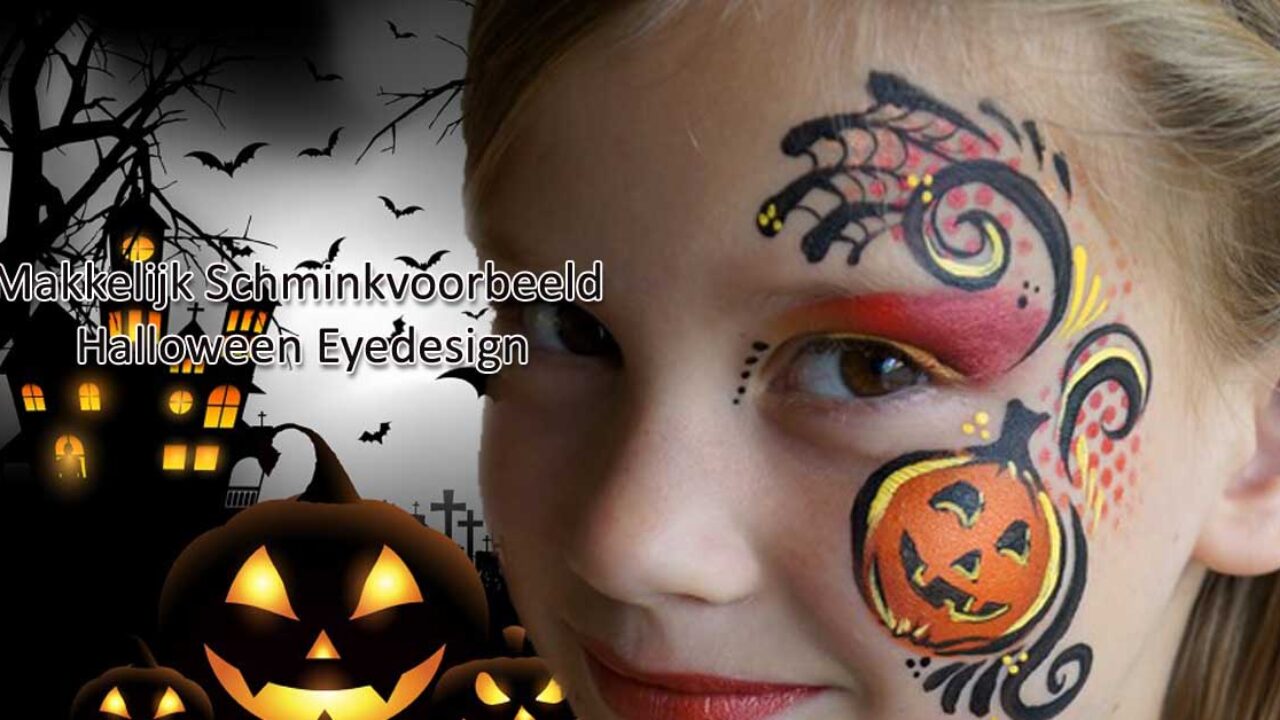 Collectief Krachtcel formule Makkelijk Schminkvoorbeeld Halloween Eyedesign | Schminkengrime.nl