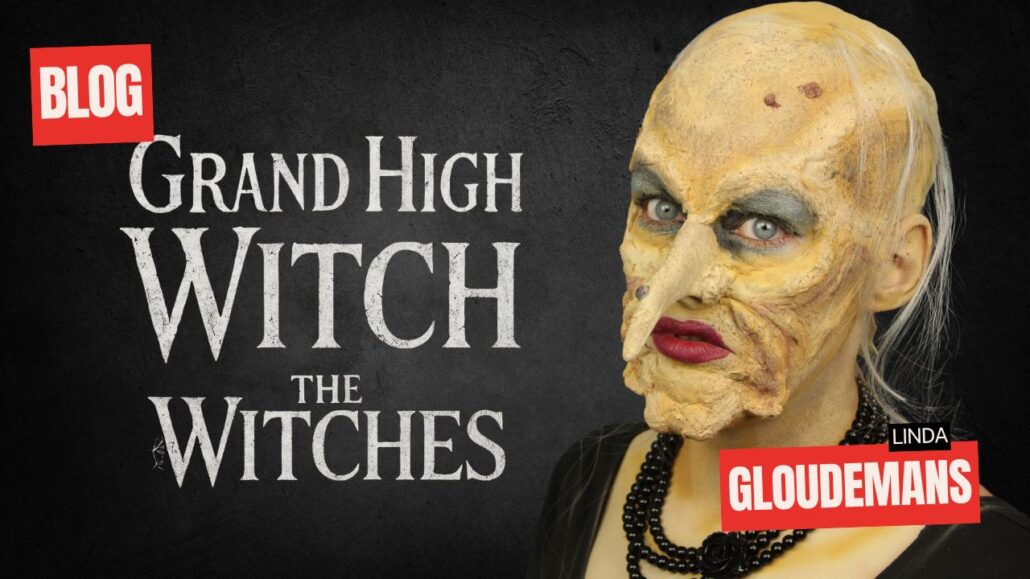 Grand High Witch heks schmink look met latex, geïnspireerd op The Witches (1990), stap voor stap uitgelegd – verkrijgbaar bij SchminkenGrime.nl