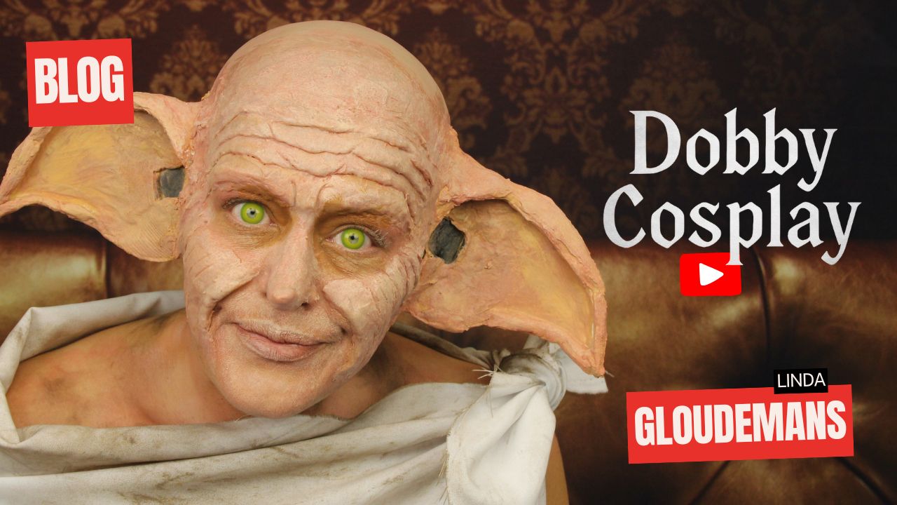 Dobby cosplay make-up look met sculpt gel en EVA foam, tutorial van Linda Gloudemans – verkrijgbaar bij SchminkenGrime.nl