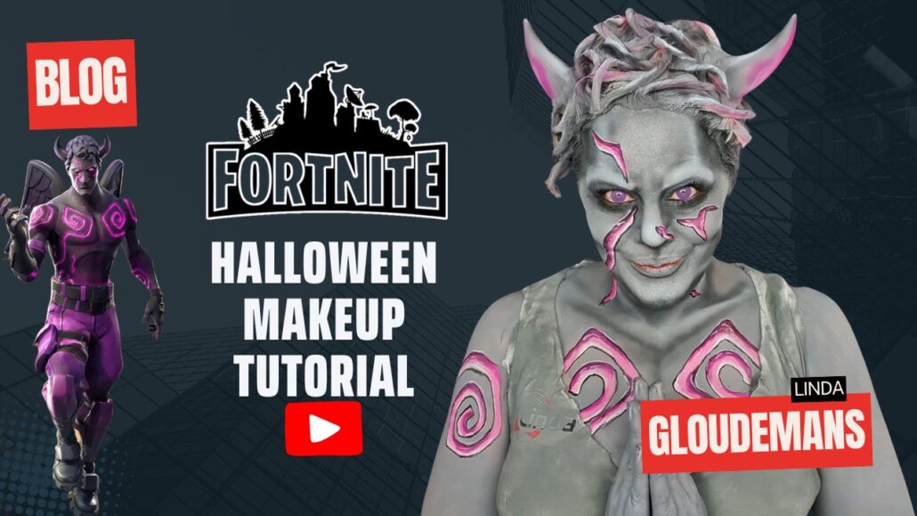 Fortnite Fallen Love Ranger makeup tutorial voor Halloween cosplay, verkrijgbaar bij SchminkenGrime.nl