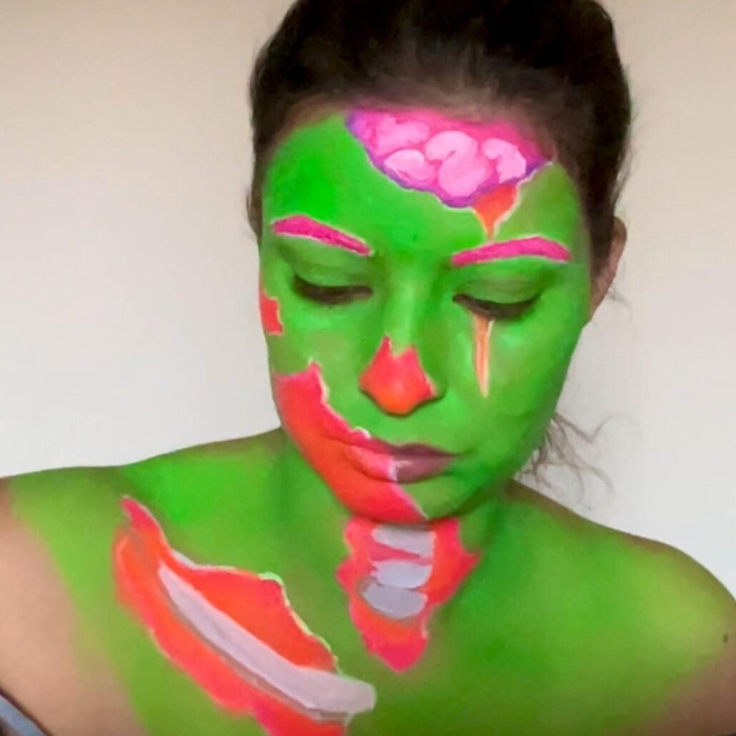 Opvallen met een Neon Zombie Look: Pop Art Make-up Tutorial 4