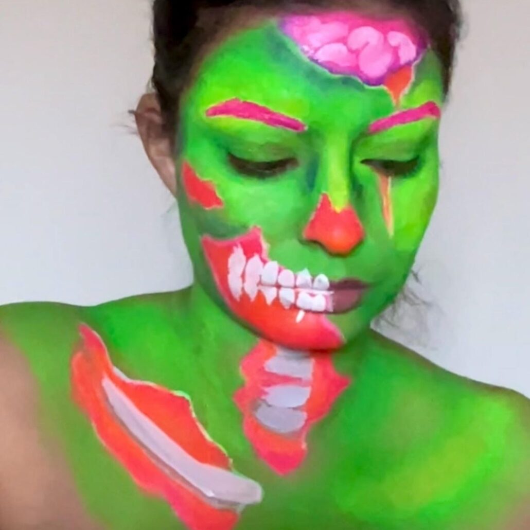 Opvallen met een Neon Zombie Look: Pop Art Make-up Tutorial 6