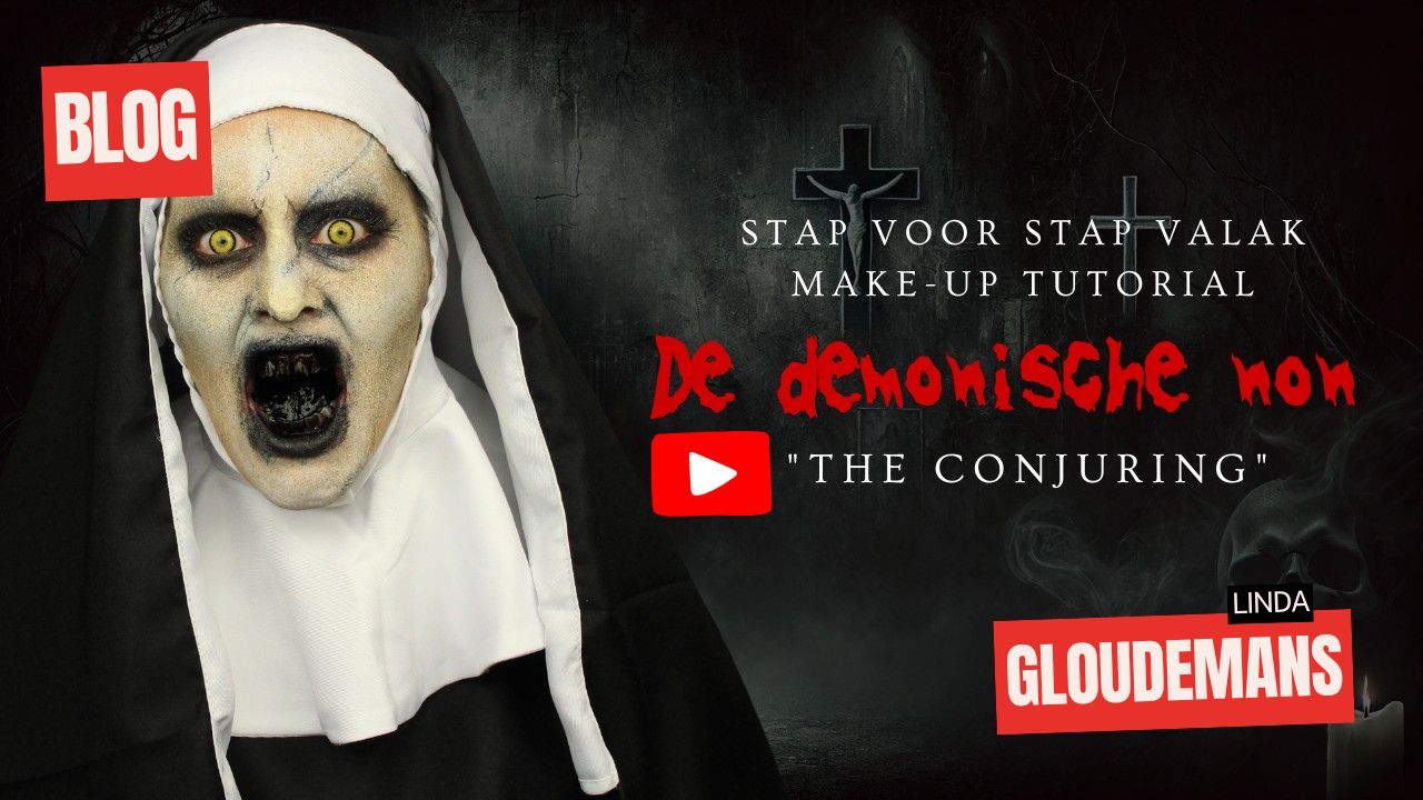 Stap voor stap Valak make-up tutorial De demonische non uit The Conjuring