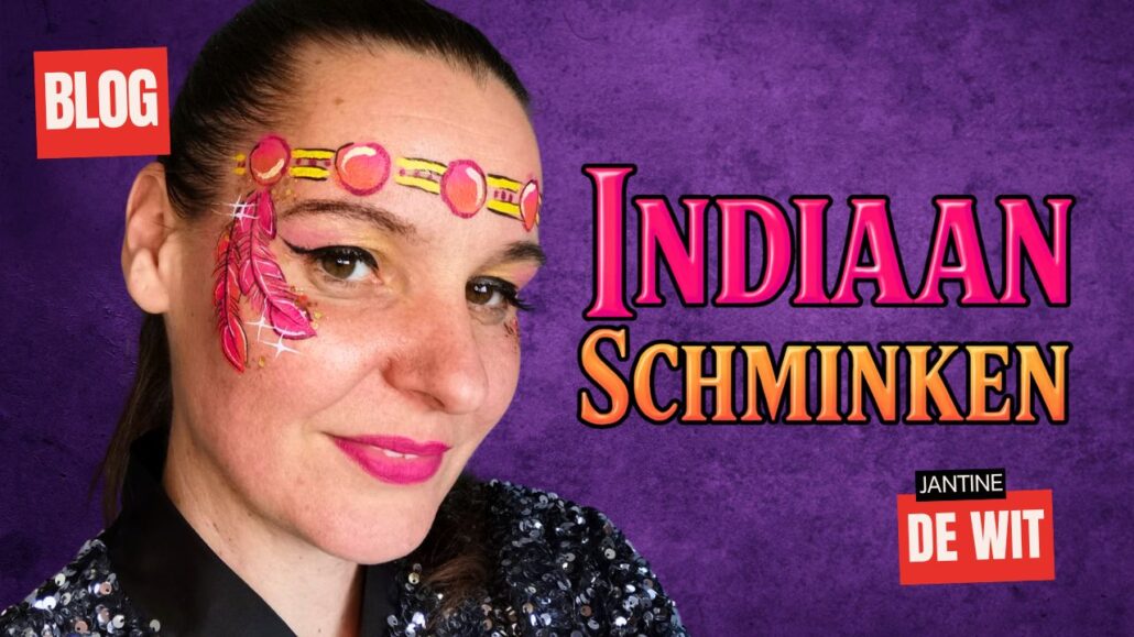 🪶 Indiaan schminken – kleurrijk en makkelijk voorbeeld