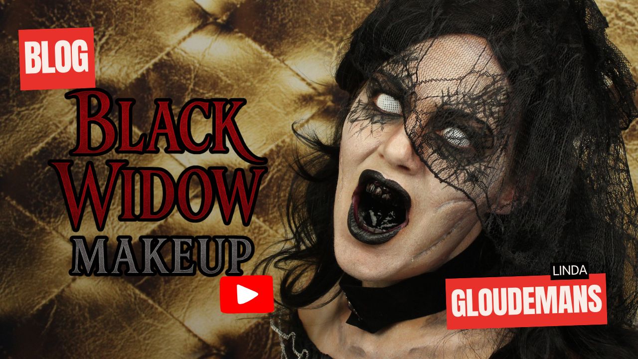Black Widow Halloween Makeup look bij SchminkenGrime.nl