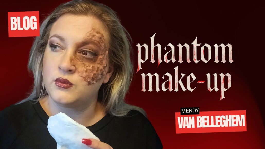 Phantom make-up Halloween look een mysterieuze en enge schminkstijl, verkrijgbaar bij SchminkenGrime.nl