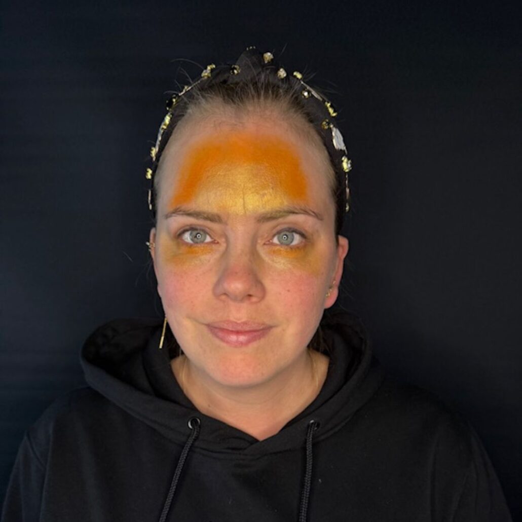 Graveyard schmink met Goldfish Shimmer en Lavender Shimmer, Halloween look – verkrijgbaar bij SchminkenGrime.nl