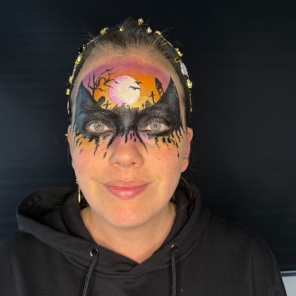 Graveyard schmink kerkhof tekenen met zwarte lijnen – verkrijgbaar bij SchminkenGrime.nl