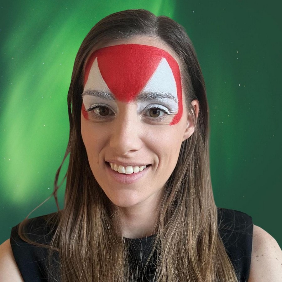 rode schmink vorm op voorhoofd spiderman basis schminken verkrijgbaar bij SchminkenGrime.nl