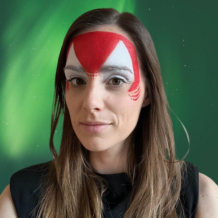 voorkant gezicht spiderman schminken basis rood wit overzicht verkrijgbaar bij SchminkenGrime.nl