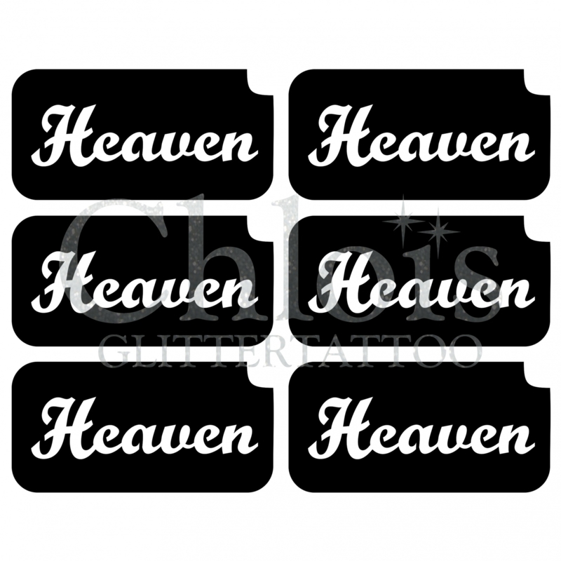 Chloïs Glittertattoo Sjabloon Heaven (6 mini stencils)