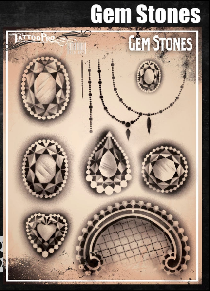 Wiser's Airbrush TattooPro Stencil – Gemstones
