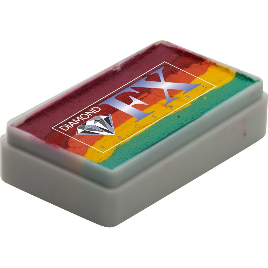 Splitcake schmink Tropics van Diamond FX met tropische kleurenmix voor exotische ontwerpen, verkrijgbaar bij SchminkenGrime.nl