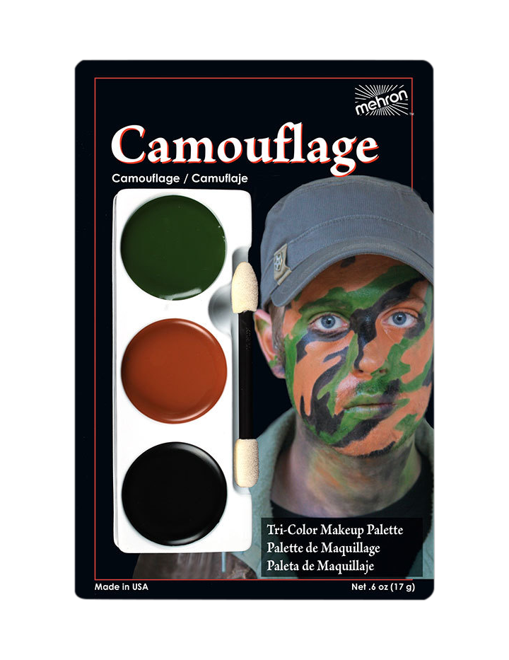 Mehron Tri-Color Palette Camouflage