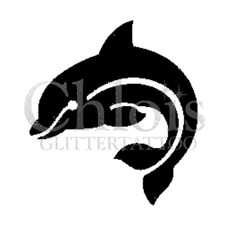 Chloïs Glittertattoo Sjabloon Dolphin (5 stuks)