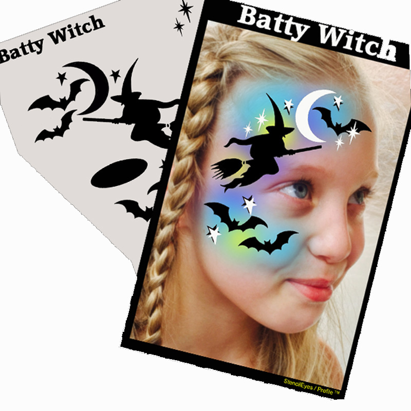 Proaiir Profile Stencil Batty Witch | Schminksjabloon