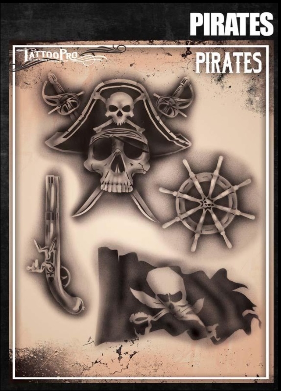 Wiser's Airbrush TattooPro Stencil – Pirates