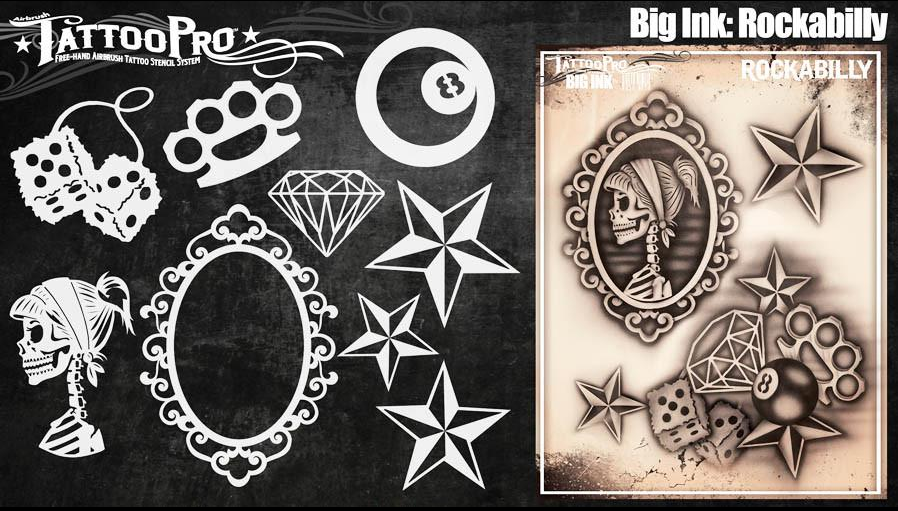 Wiser's Airbrush TattooPro Stencil – Big Ink - Rockabilly