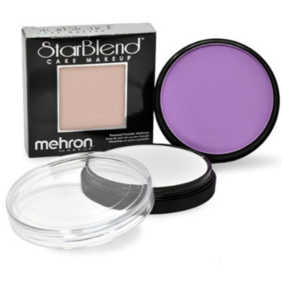 StarBlend schminkpoeder van Mehron, verkrijgbaar bij SchminkenGrime.nl StarBlend van Mehron is een sterk gepigmenteerde, poedervormige schmink met fluweelzachte afwerking, ideaal voor basis, contour en theatermake-up, verkrijgbaar bij SchminkenGrime.nl