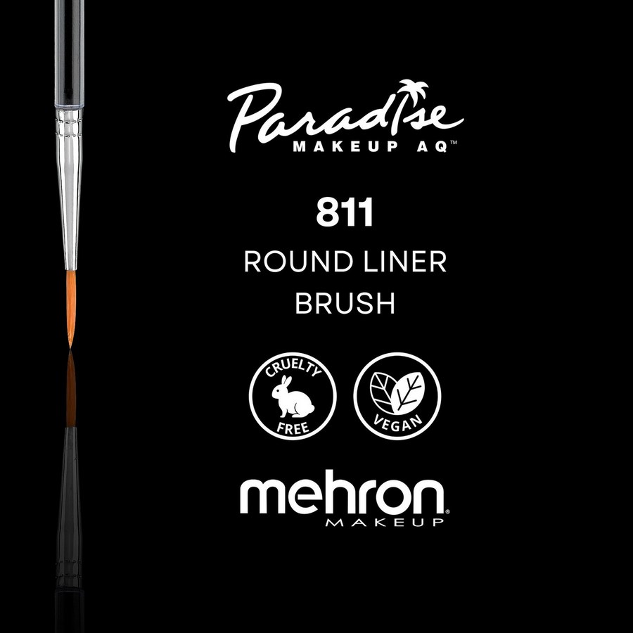 Mehron Paradise Makeup Liner Penseel 811, Mehron Paradise penseel van professionele kwaliteit, ontworpen door make-up artist Jinny, voor fijne lijnen en details verkrijgbaar bij SchminkenGrime.nl
