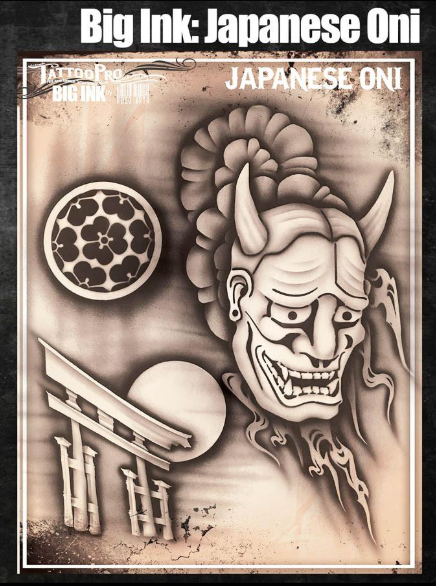 Wiser's Airbrush TattooPro Stencil – Big Ink - Japanese Oni