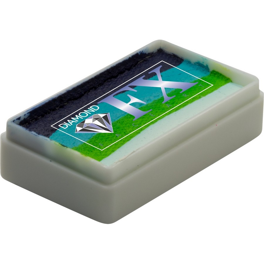 Splitcake schmink Sky van Diamond FX met blauwe luchtkleuren voor luchtige creaties, verkrijgbaar bij SchminkenGrime.nl