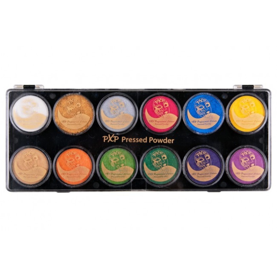 PXP Pressed powder palet pearl colours 12 x 5 gram