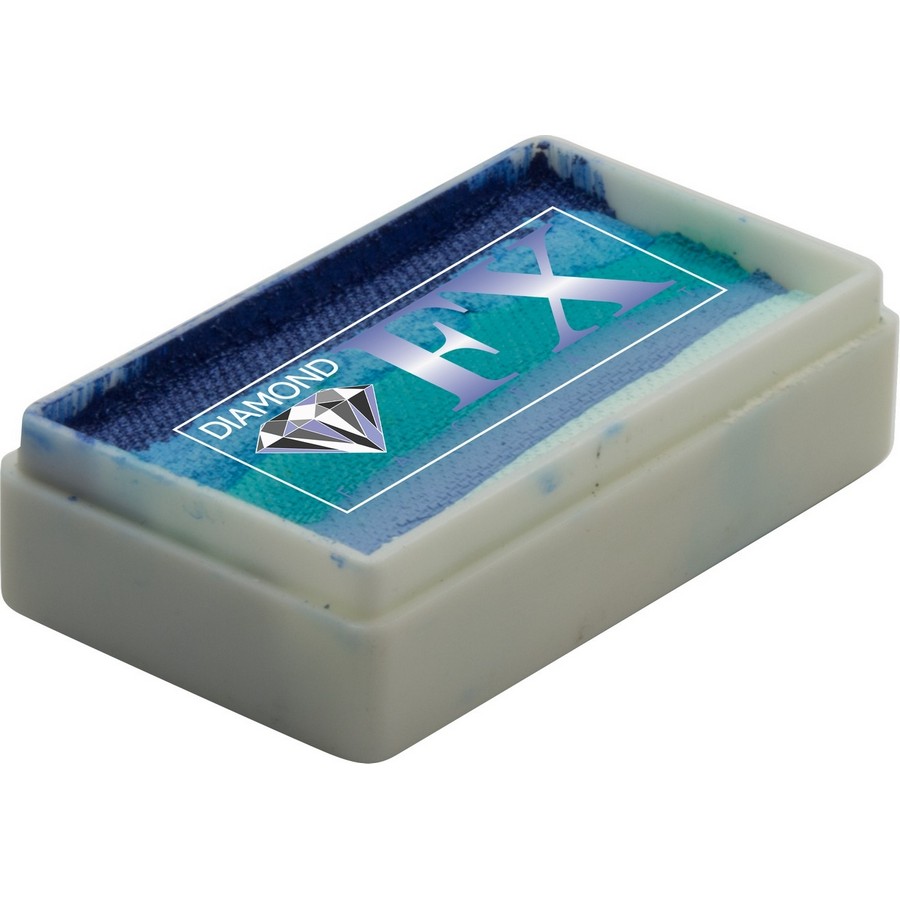 Splitcake schmink Blueberry Hill van Diamond FX met diepe blauwtinten voor opvallende looks, verkrijgbaar bij SchminkenGrime.nl