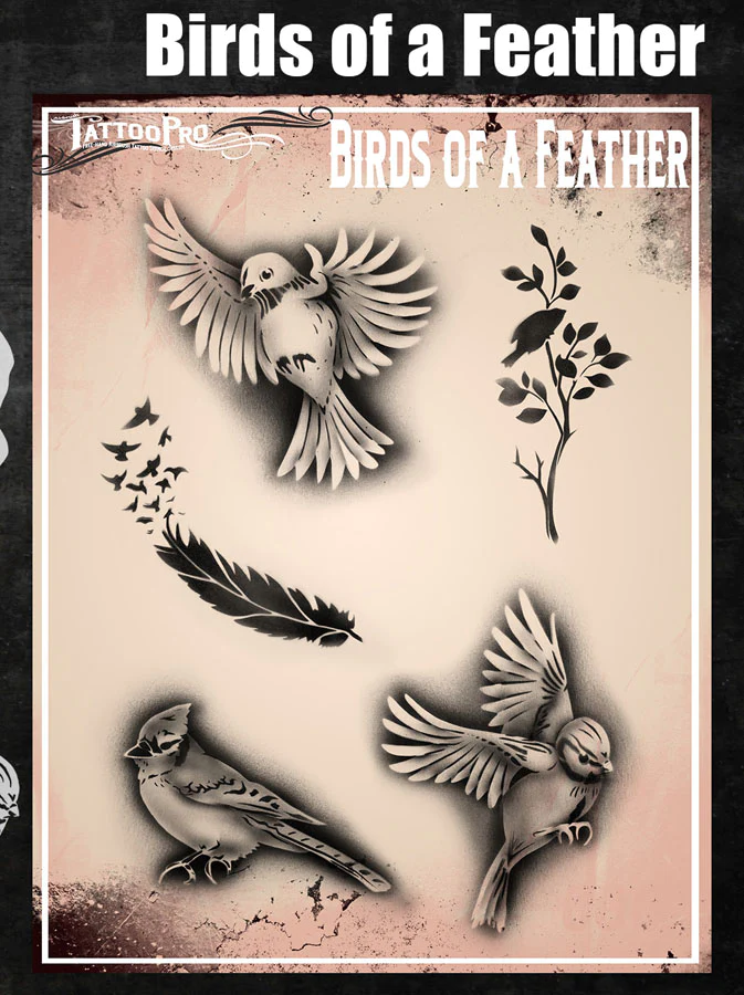 Wiser's Airbrush TattooPro Stencil – Birds of a Feather