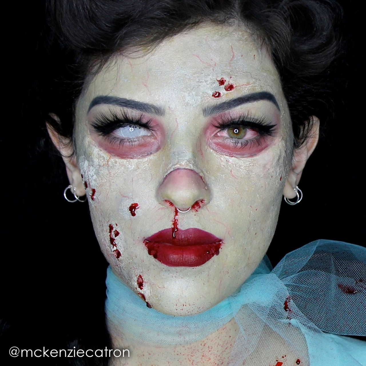 Mehron Liquid Latex Zombie 135ml met groene ondertoon voor zombiewonden, verkrijgbaar bij SchminkenGrime.nl