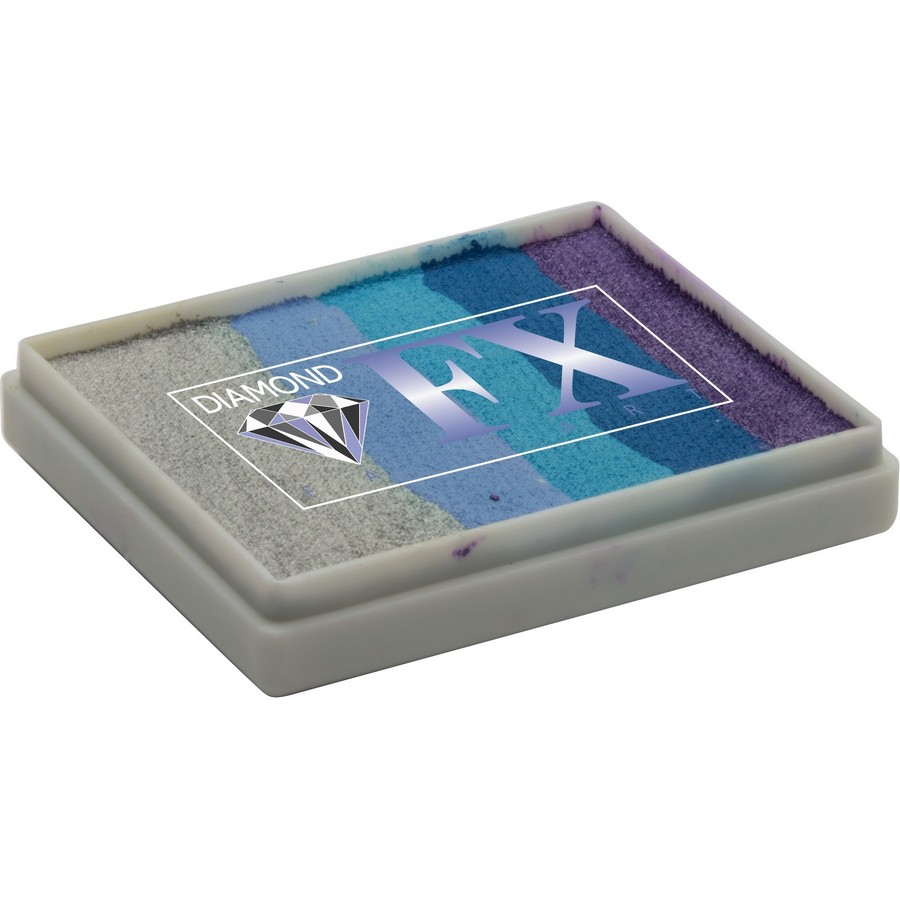 Diamond FX Splitcake Sky Nights van 50 gram met koele blauwtinten voor nachtelijke schminkstijlen, verkrijgbaar bij SchminkenGrime.nl